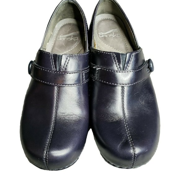 Dansko Deep Purple Solstice Side Button Clog Slip-On Shoes-Real Leather 7.5 - Picture 6 of 6